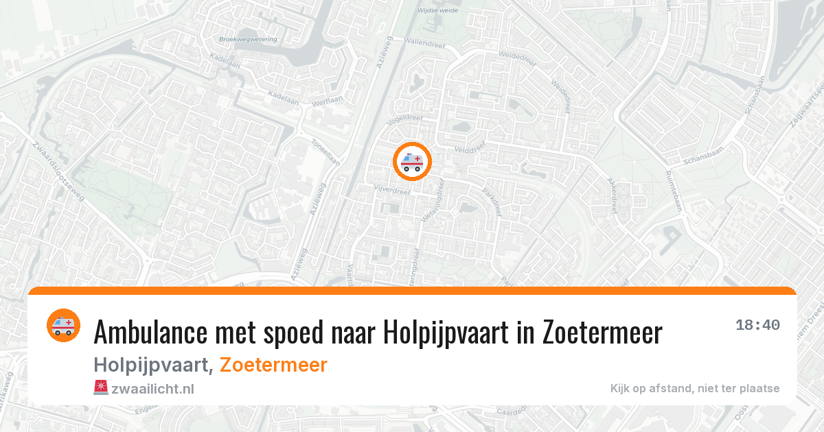 Ambulance met spoed naar Holpijpvaart in Zoetermeer — 29 jul 2026