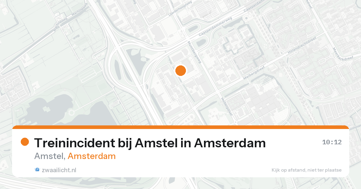 Treinincident bij Amstel in Amsterdam — 14 jun 2026