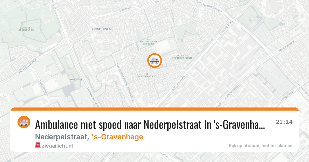 Ambulance met spoed naar Nederpelstraat in 's-Gravenhage — 5 jul 2026