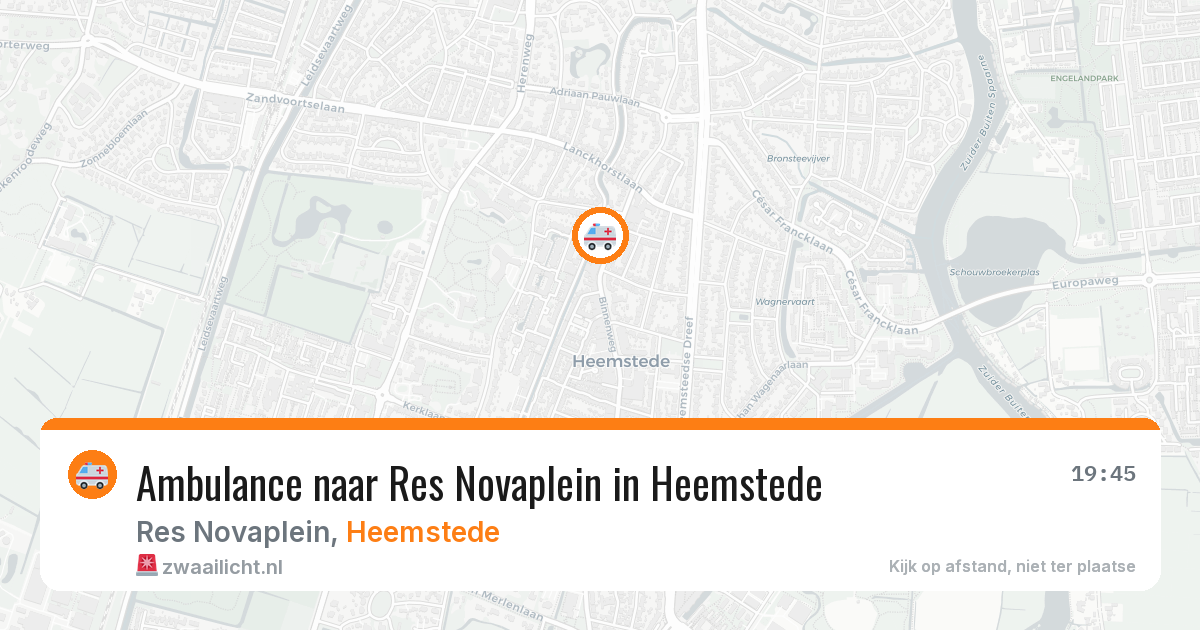 Ambulance naar Res Novaplein in Heemstede — 1 jul 2026