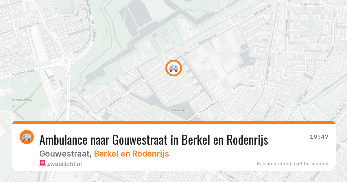 Ambulance naar Gouwestraat in Berkel en Rodenrijs — 30 jul 2026