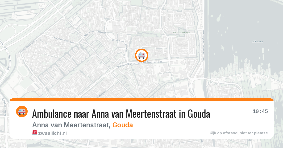 Ambulance naar Anna van Meertenstraat in Gouda — 17 mrt 2026