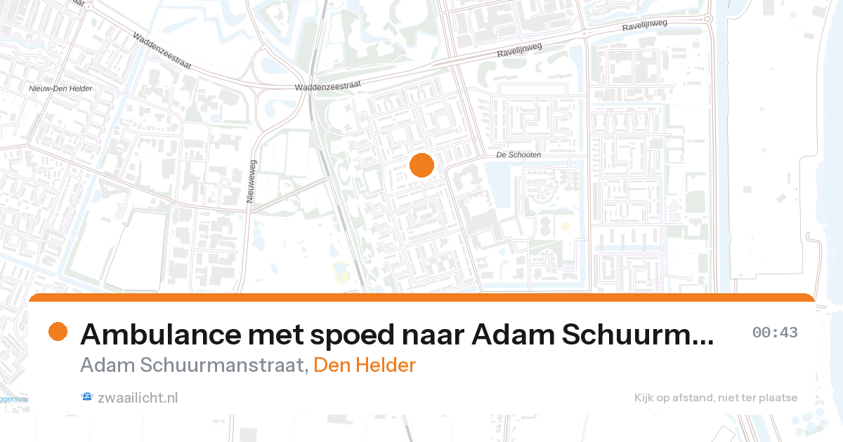 Ambulance met spoed naar Adam Schuurmanstraat in Den Helder — 9 jun 2026