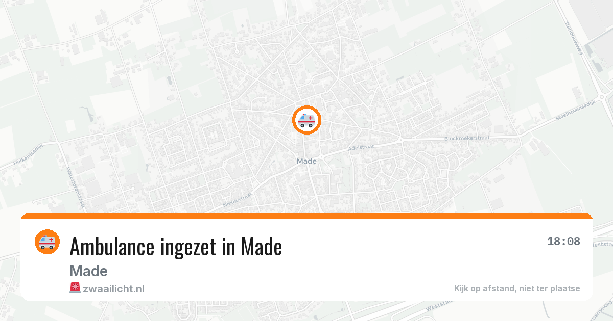 Ambulance ingezet in Made — 29 jun 2026