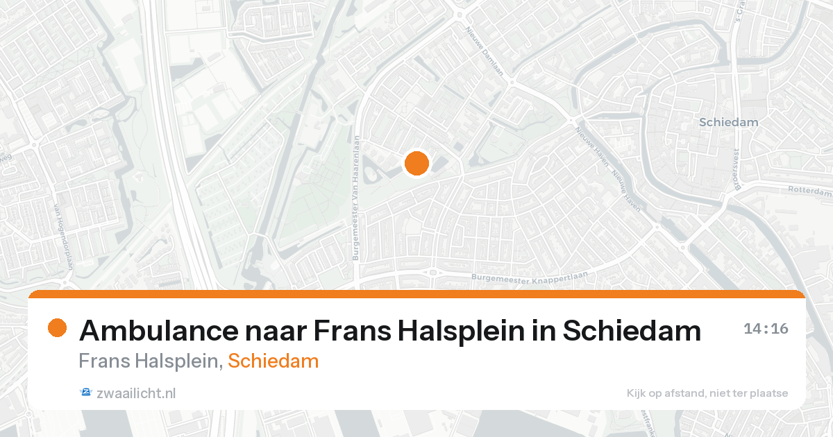 Ambulance naar Frans Halsplein in Schiedam — 13 jul 2026
