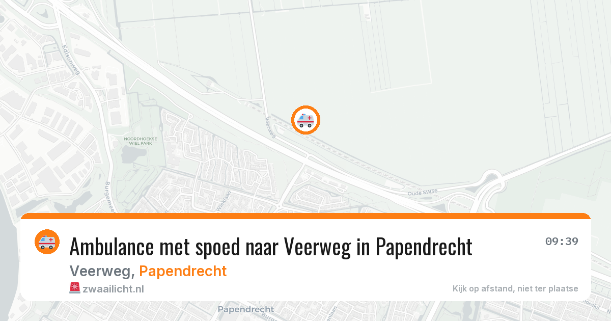 Ambulance met spoed naar Veerweg in Papendrecht — 4 apr 2026