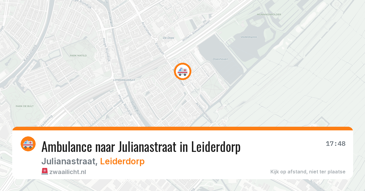 Ambulance naar Julianastraat in Leiderdorp — 25 jun 2026