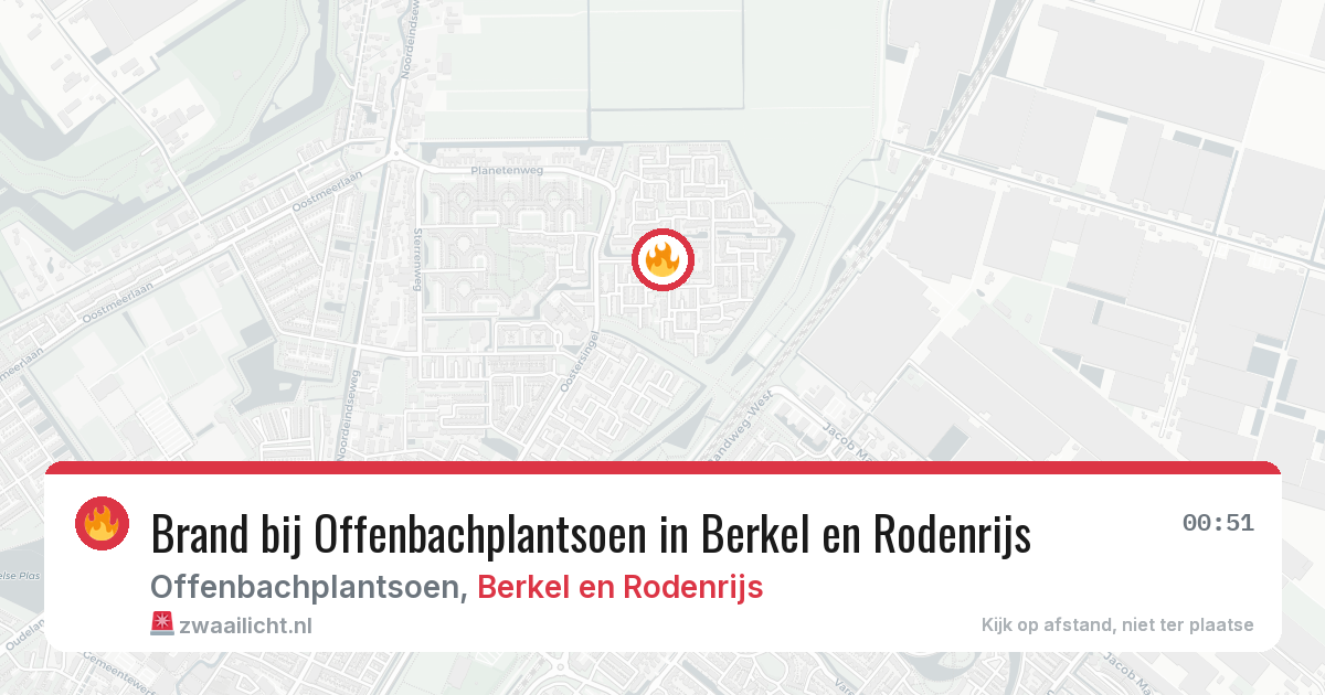 Brand bij Offenbachplantsoen in Berkel en Rodenrijs — 3 jul 2026