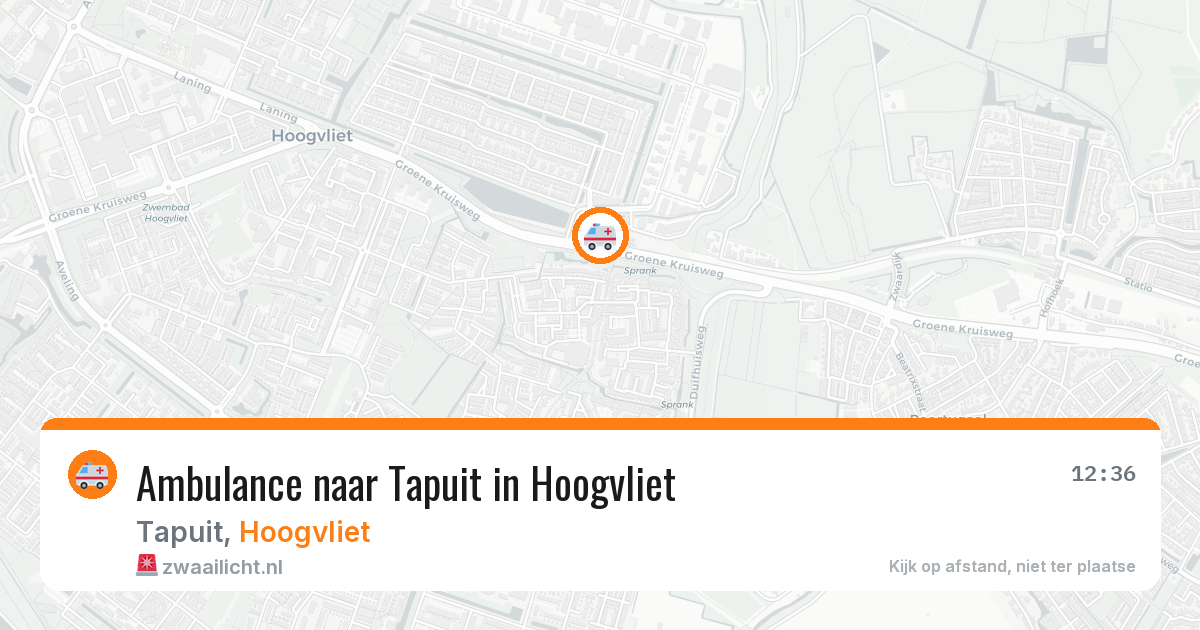 Ambulance naar Tapuit in Hoogvliet — 21 apr 2026