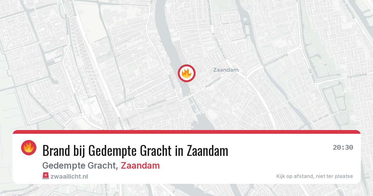 Brand bij Gedempte Gracht in Zaandam — 14 mei 2026