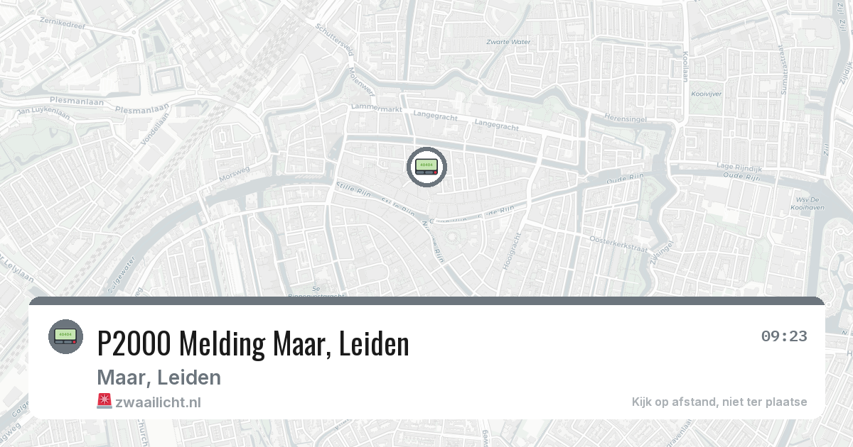 P2000 Melding Maar, Leiden — 22 mei 2026