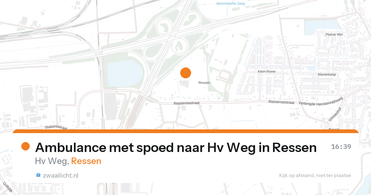 Ambulance met spoed naar Hv Weg in Ressen — 26 aug 2026