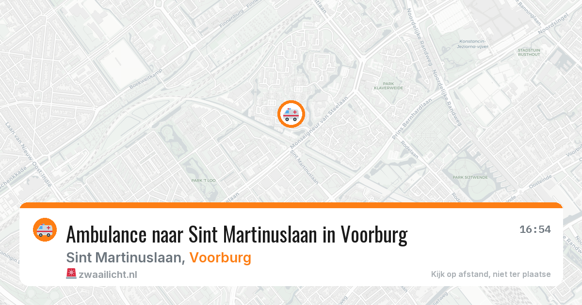 Ambulance naar Sint Martinuslaan in Voorburg — 7 aug 2026