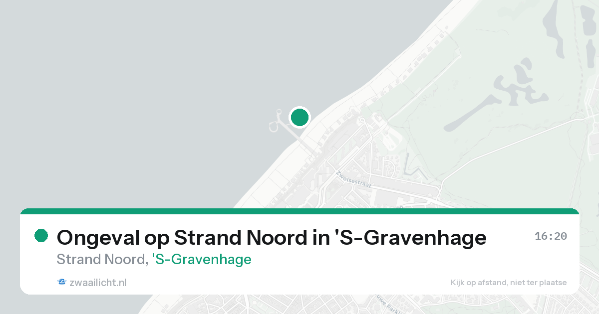 Ongeval op Strand Noord in 'S-Gravenhage — 16 aug 2026