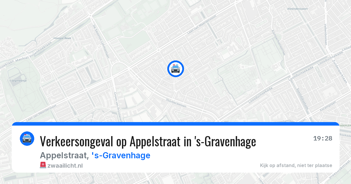 Verkeersongeval op Appelstraat in 's-Gravenhage — 19 mei 2026