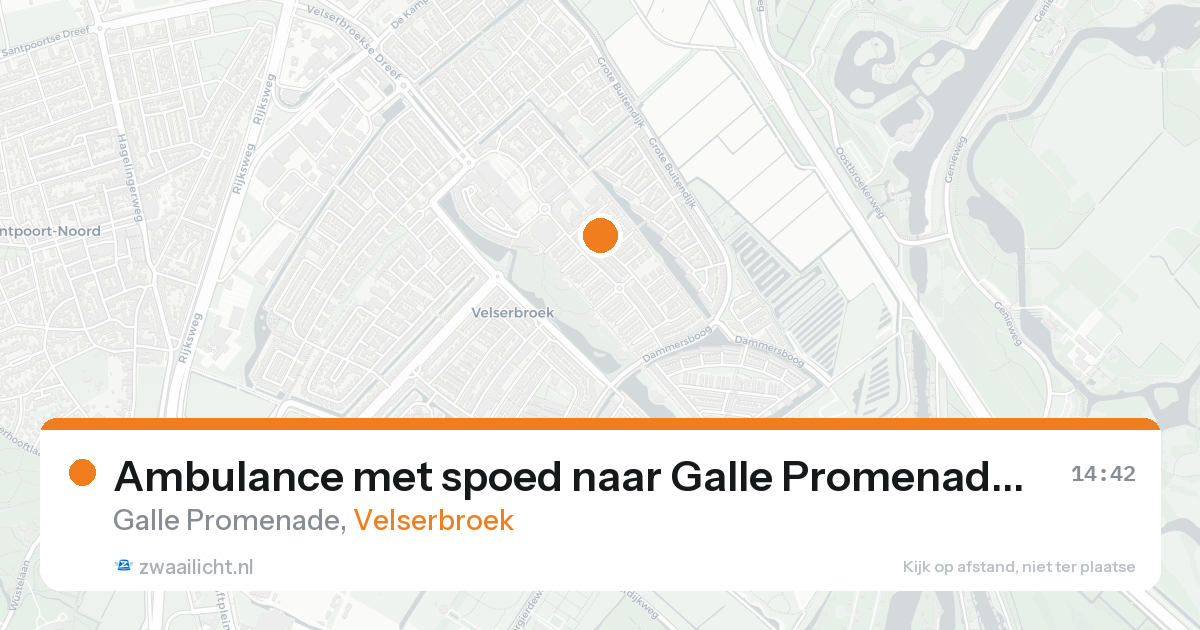 Ambulance met spoed naar Galle Promenade in Velserbroek — 14 aug 2026