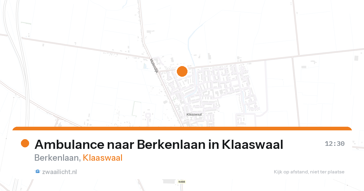 Ambulance naar Berkenlaan in Klaaswaal — 28 aug 2026