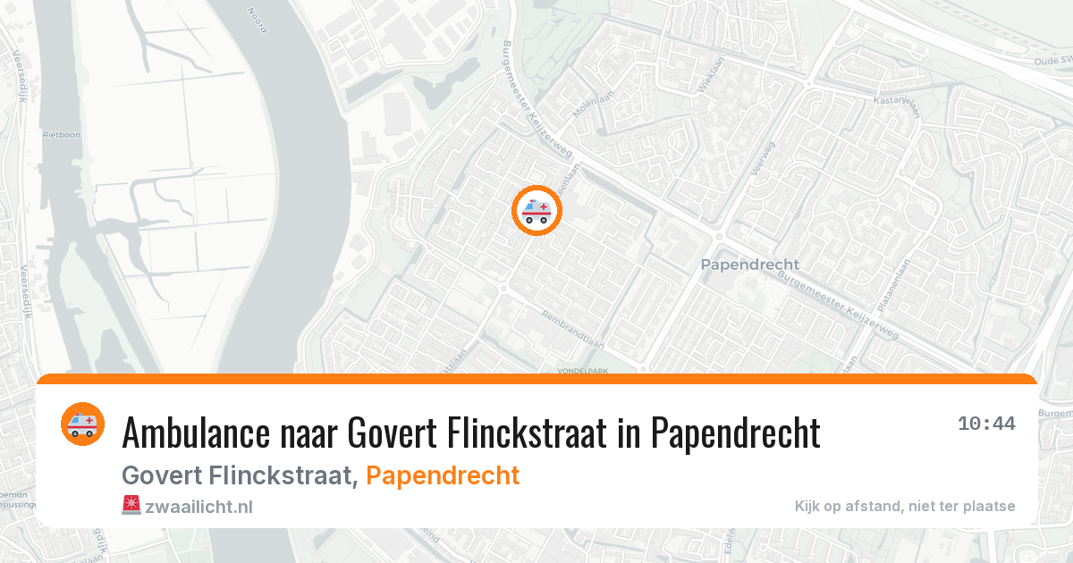 Ambulance naar Govert Flinckstraat in Papendrecht — 30 jun 2026