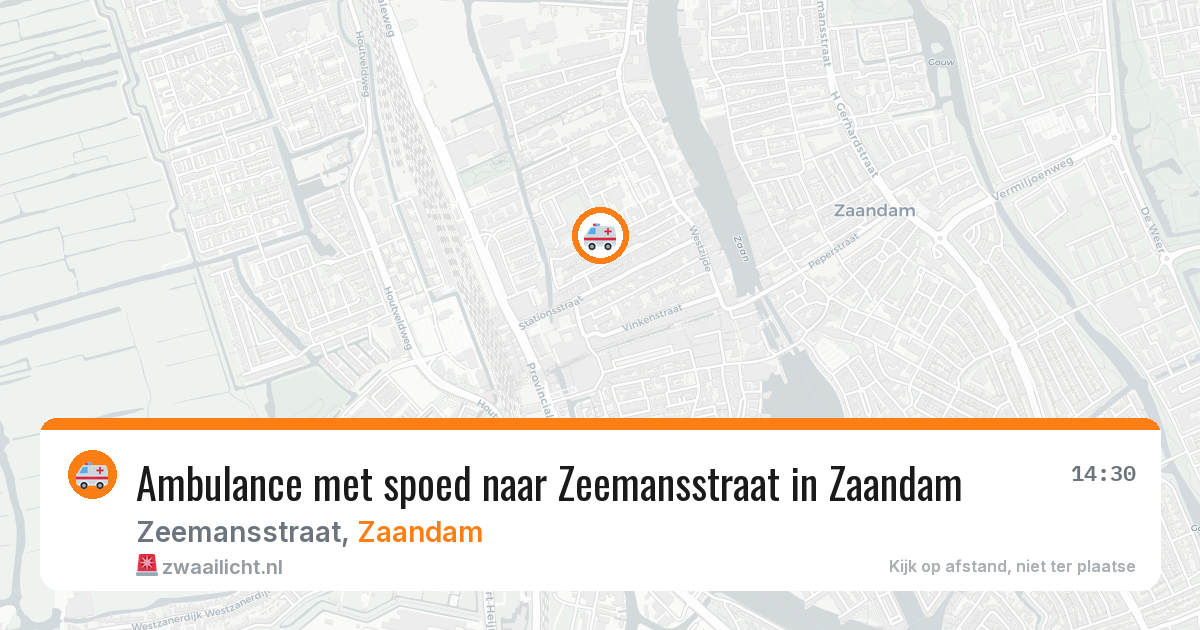 Ambulance met spoed naar Zeemansstraat in Zaandam — 22 mrt 2026