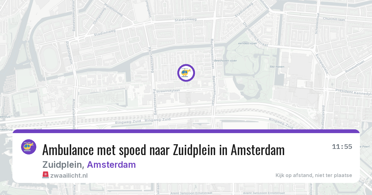 Ambulance met spoed naar Zuidplein in Amsterdam — 1 jul 2026