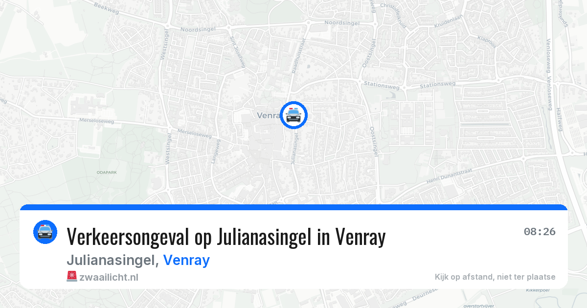 Verkeersongeval op Julianasingel in Venray — 10 jul 2026