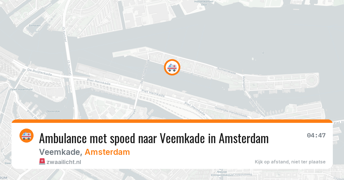 Ambulance met spoed naar Veemkade in Amsterdam — 16 jul 2026