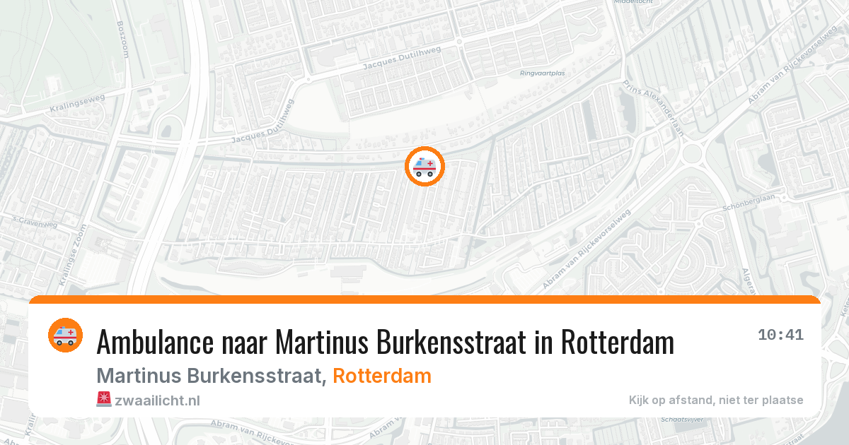 Ambulance naar Martinus Burkensstraat in Rotterdam — 4 jul 2026