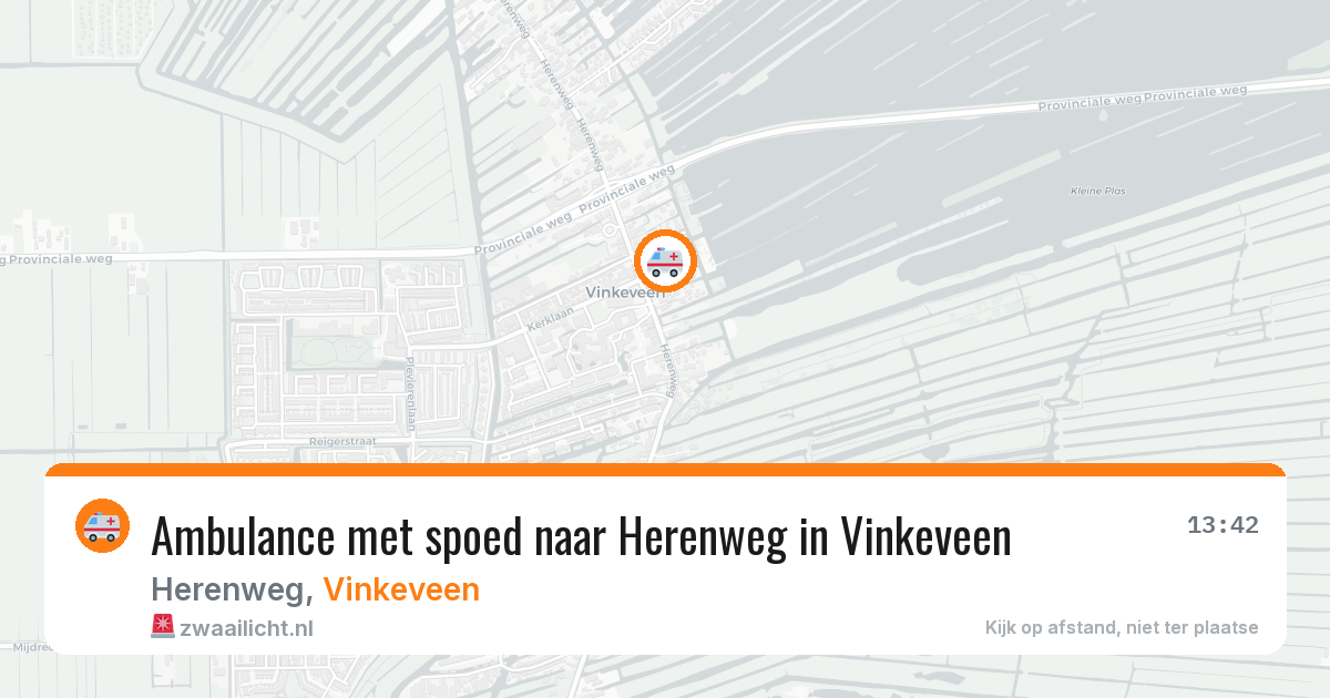 Ambulance met spoed naar Herenweg in Vinkeveen — 20 mrt 2026