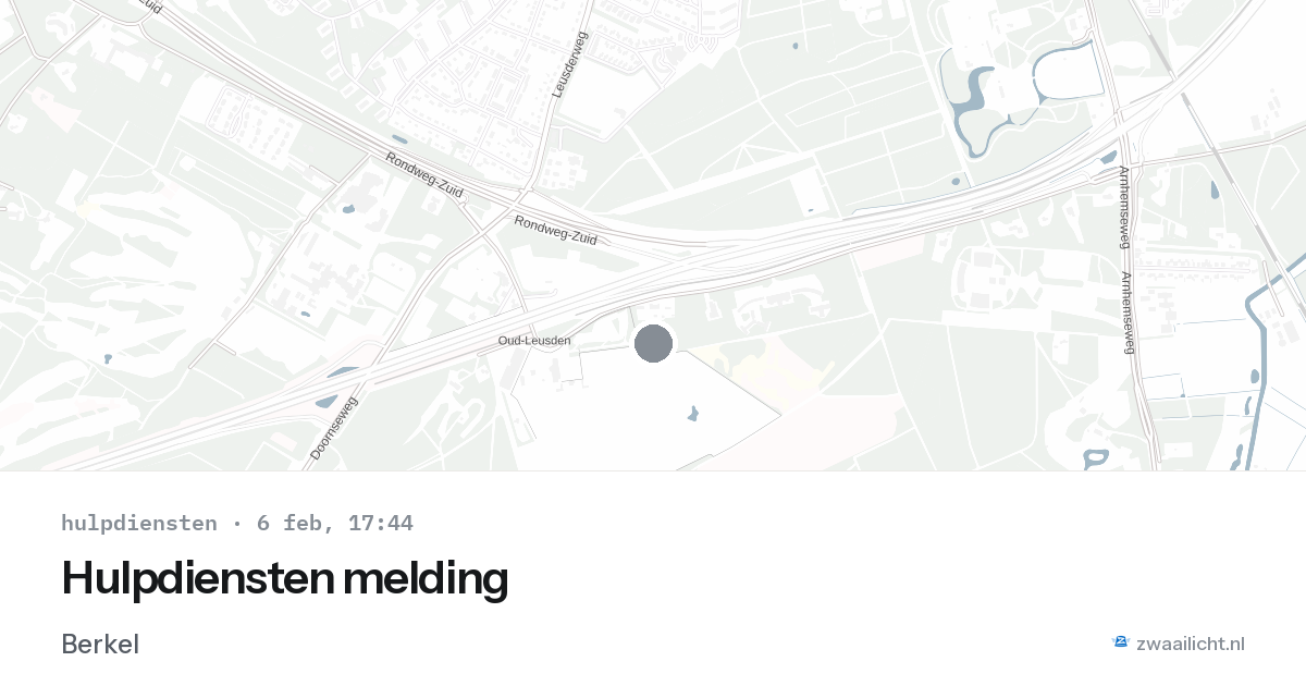 Hulpdiensten melding — 6 feb 2026