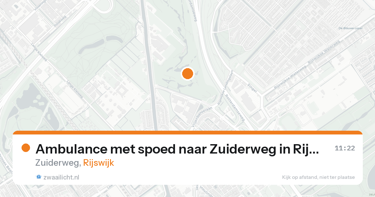 Ambulance met spoed naar Zuiderweg in Rijswijk — 16 aug 2026