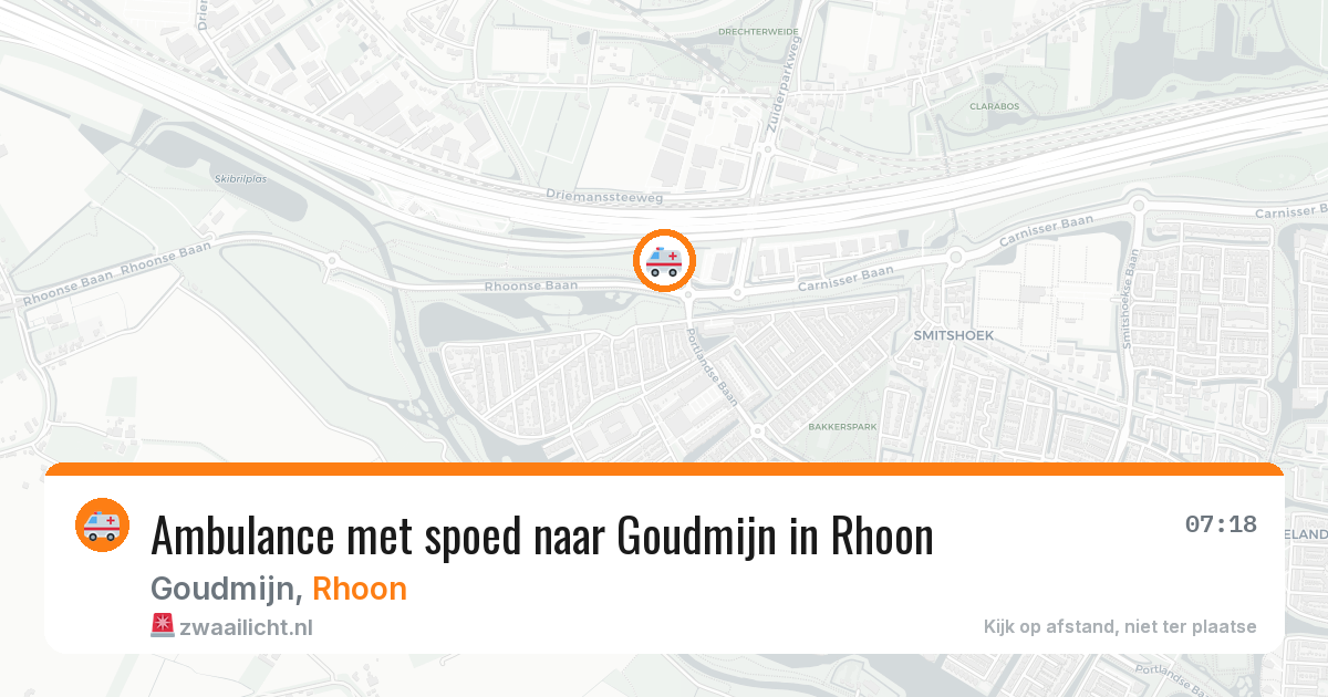 Ambulance met spoed naar Goudmijn in Rhoon — 21 jun 2026