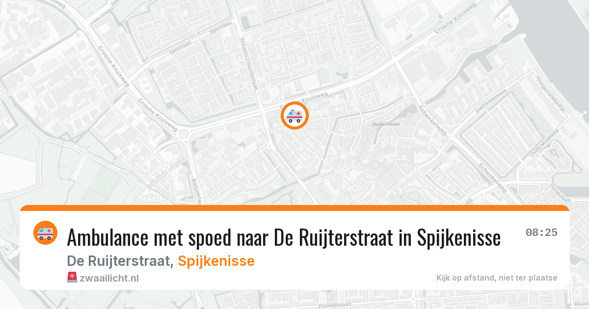 Ambulance met spoed naar De Ruijterstraat in Spijkenisse — 21 apr 2026
