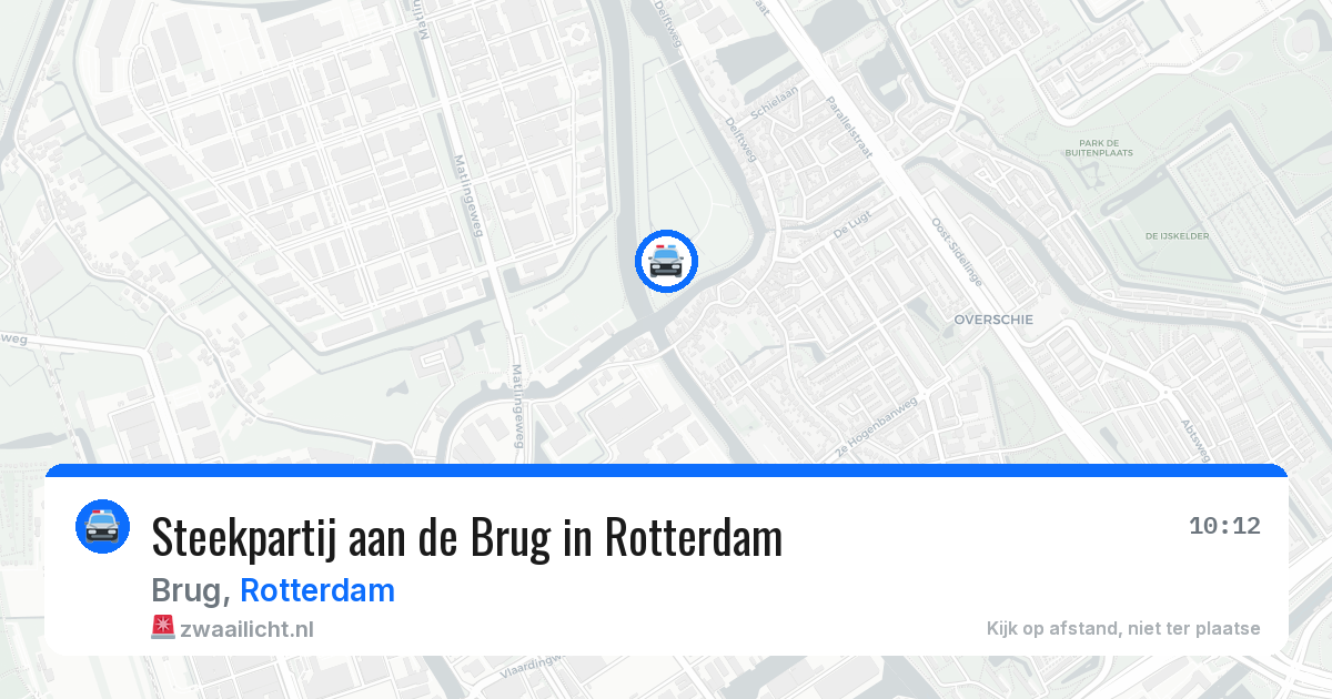 Steekpartij aan de Brug in Rotterdam — 8 aug 2026