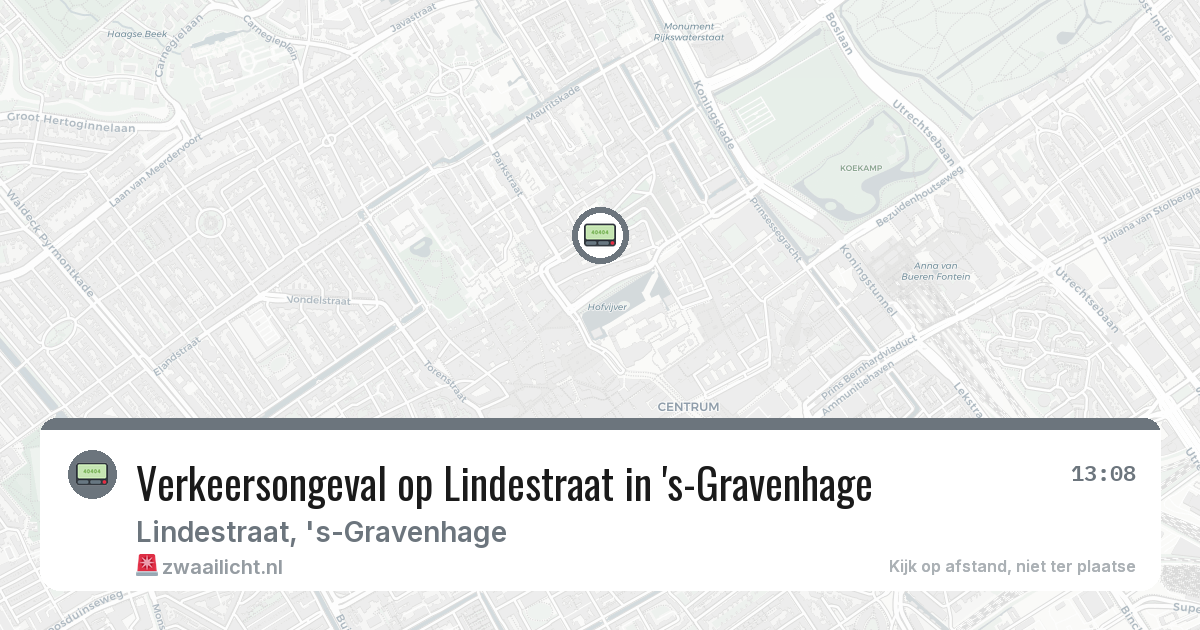 Verkeersongeval op Lindestraat in 's-Gravenhage — 8 feb 2026