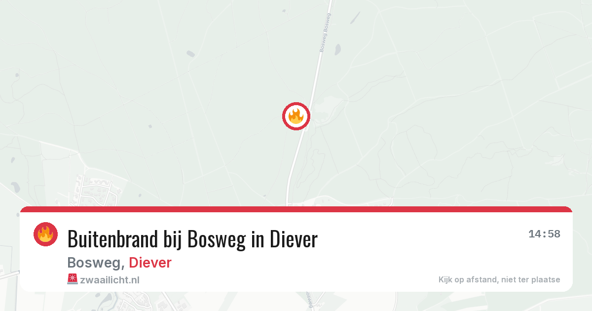 Buitenbrand bij Bosweg in Diever — 11 aug 2026