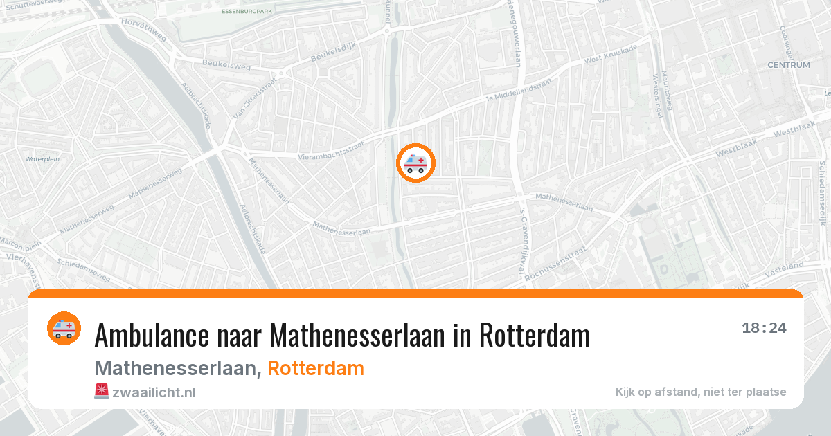 Ambulance naar Mathenesserlaan in Rotterdam — 10 aug 2026