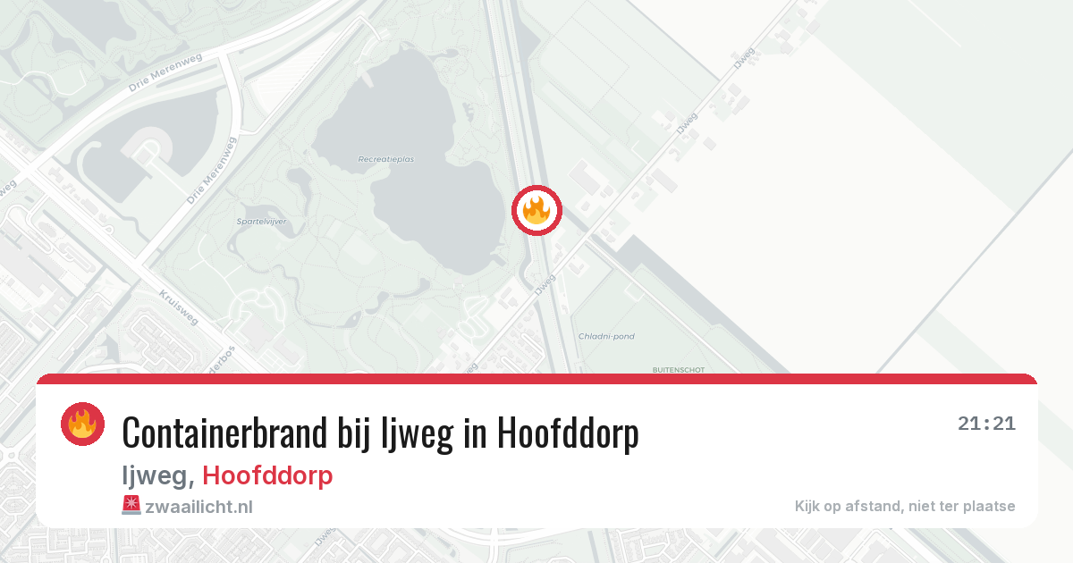 Containerbrand bij Ijweg in Hoofddorp — 26 mei 2026