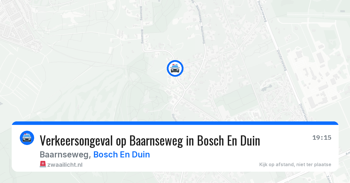 Verkeersongeval op Baarnseweg in Bosch En Duin — 11 jul 2026