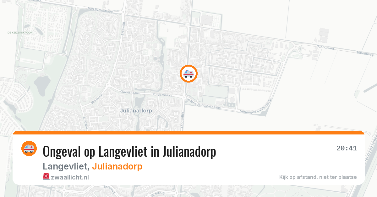 Ongeval op Langevliet in Julianadorp — 19 apr 2026