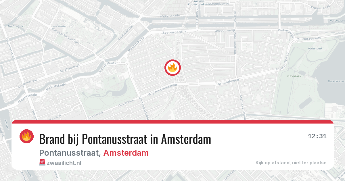 Brand bij Pontanusstraat in Amsterdam — 1 jul 2026