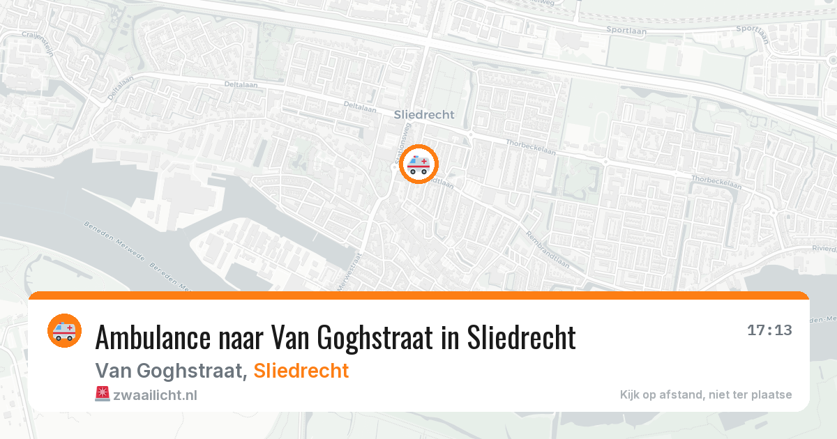 Ambulance naar Van Goghstraat in Sliedrecht — 10 jul 2026