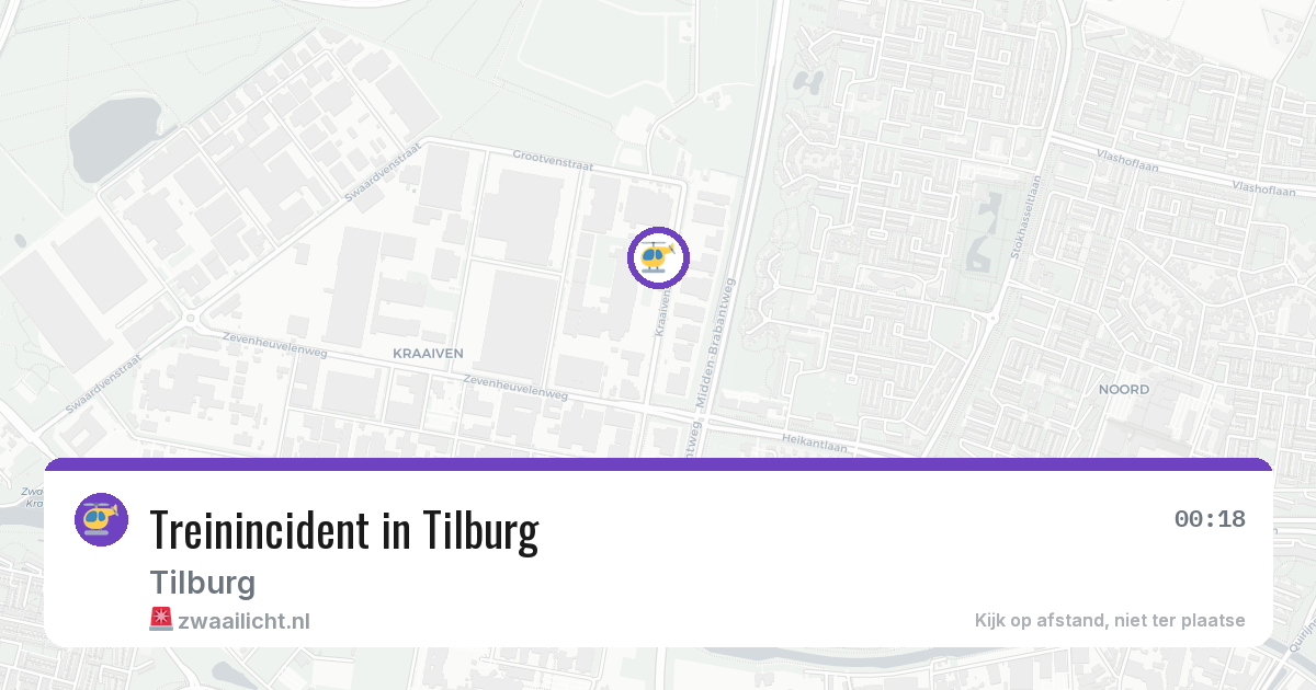 Treinincident in Tilburg — 2 aug 2026