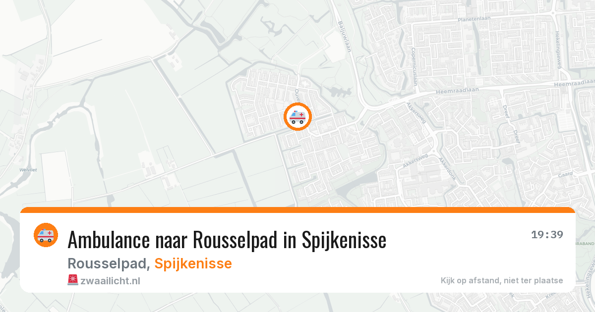 Ambulance naar Rousselpad in Spijkenisse — 2 aug 2026