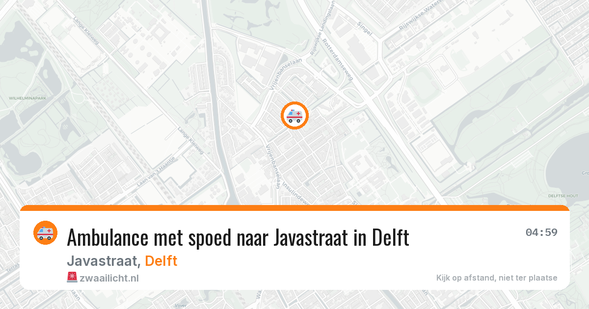 Ambulance met spoed naar Javastraat in Delft — 30 jun 2026