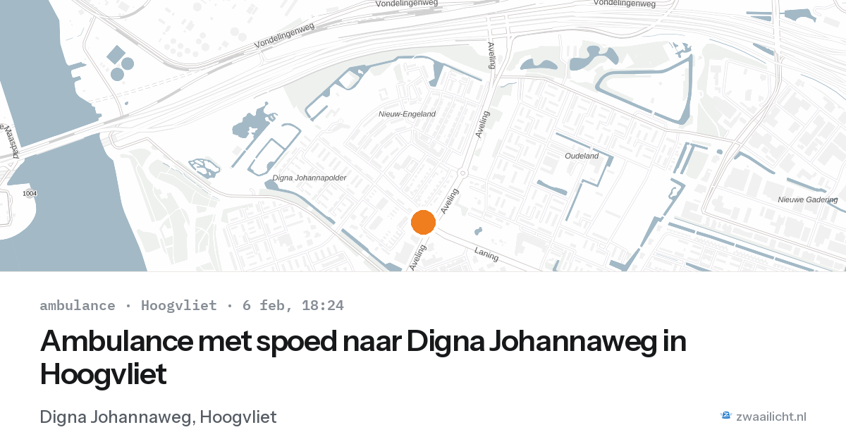 Ambulance met spoed naar Digna Johannaweg in Hoogvliet — 6 feb 2026