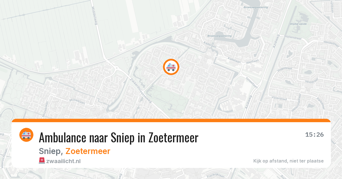 Ambulance naar Sniep in Zoetermeer — 27 mei 2026