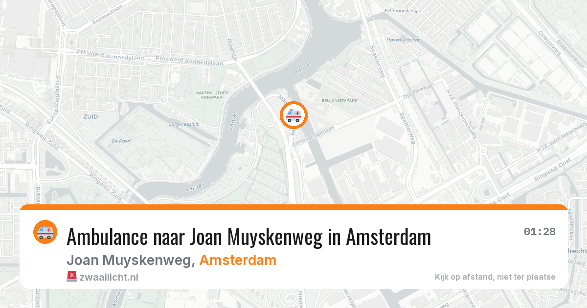 Ambulance naar Joan Muyskenweg in Amsterdam — 10 aug 2026