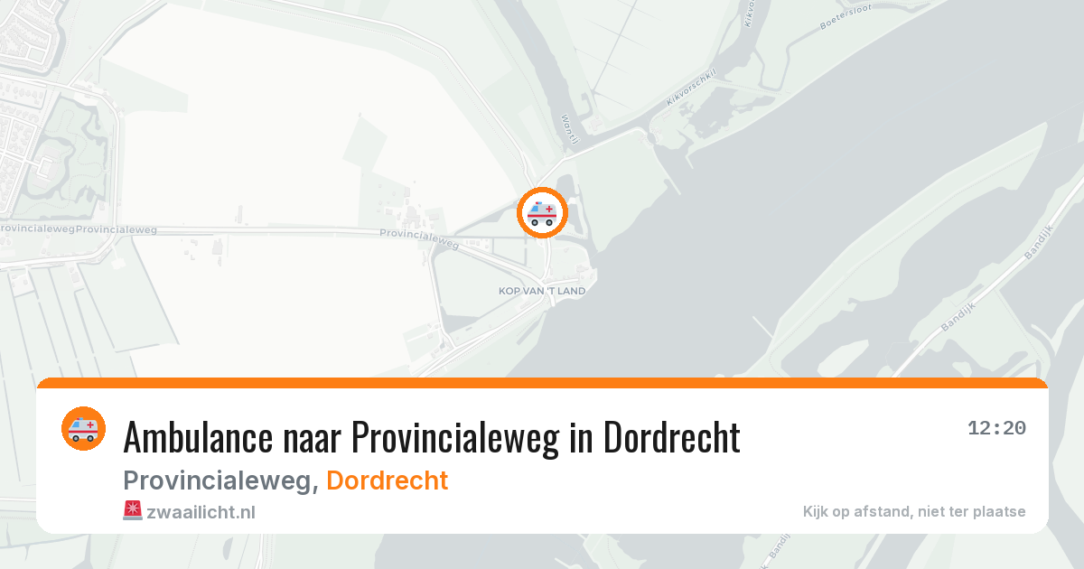 Ambulance naar Provincialeweg in Dordrecht — 20 mrt 2026