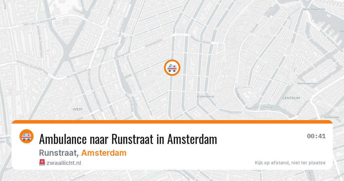 Ambulance naar Runstraat in Amsterdam — 27 apr 2026