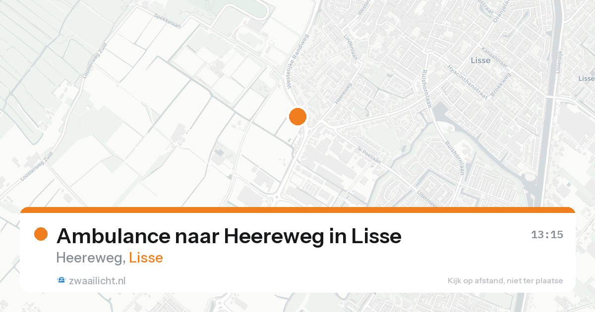 Ambulance naar Heereweg in Lisse — 16 aug 2026
